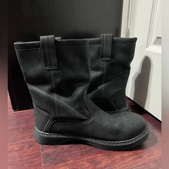 Herman Survivors Men's Size 13 Black  Steel Toe Theo Boots  Leather Oil/Slip Res - Picture 4 of 9